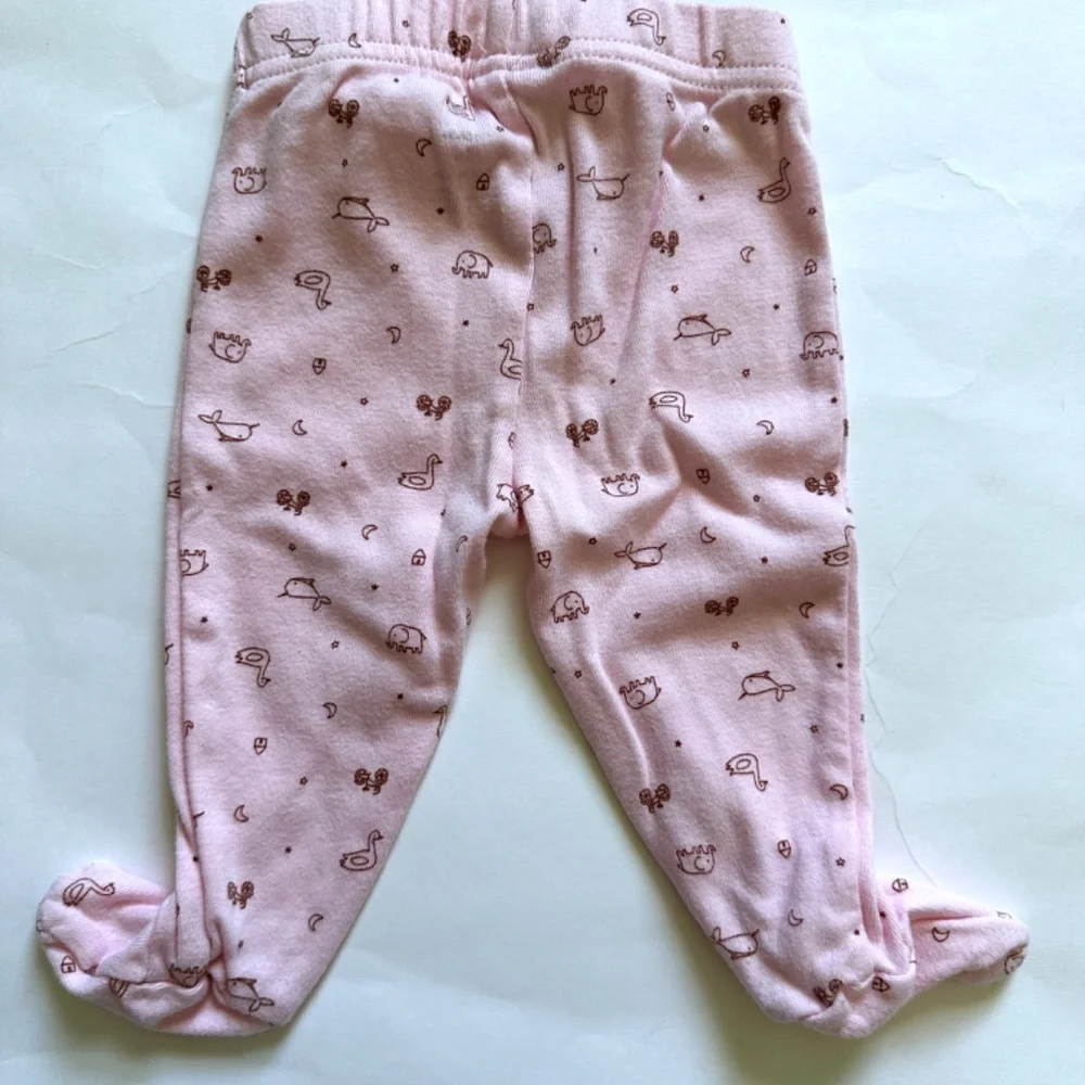 Baby Girl Matching Set 3 Piece Rose Pink Elephants